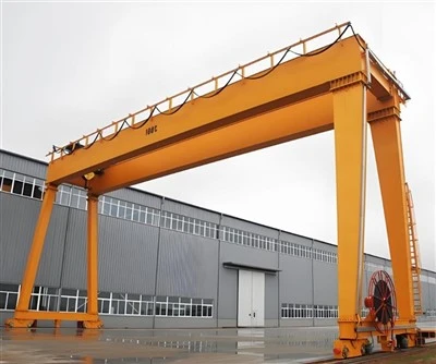 Issiq sotuvda 25 50 Ton ikki nurli portalli kran tashqi omborxonada foydalanish uchun